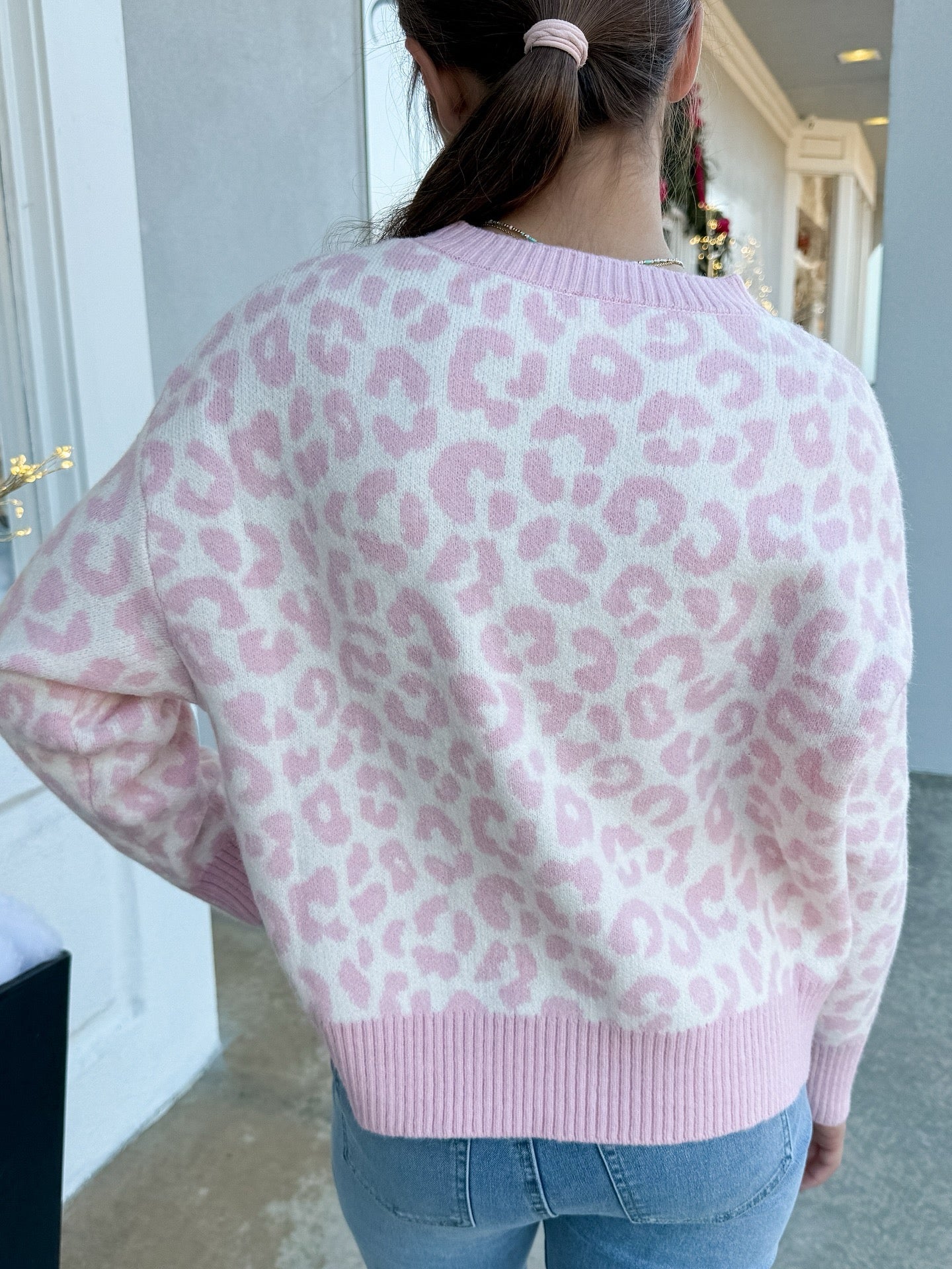 Pink Leopard Sweater