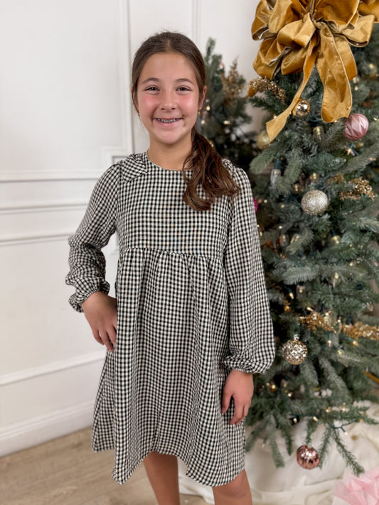 Black Gingham Dress
