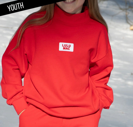 Lulu Mac Terry Cloth Sweatshirt, Red