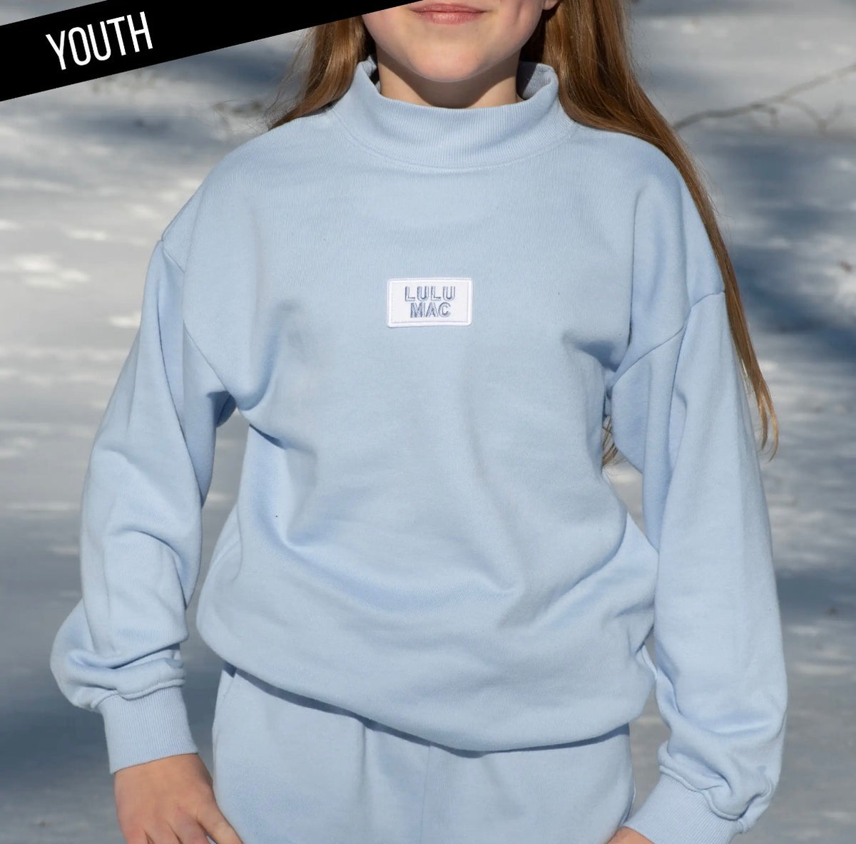 Lulu Mac Terry Cloth Sweatshirt, Light Blue