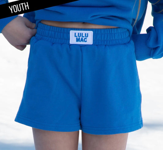 Lulu Mac Terry Cloth Shorts, Bright Blue