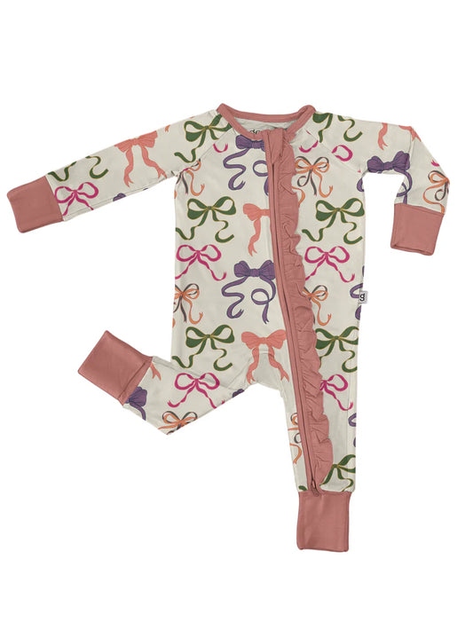 Bows Zip Pajamas