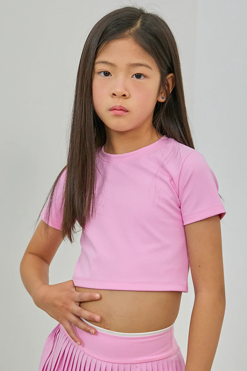 Petal Pink Airsoft Crop Tee