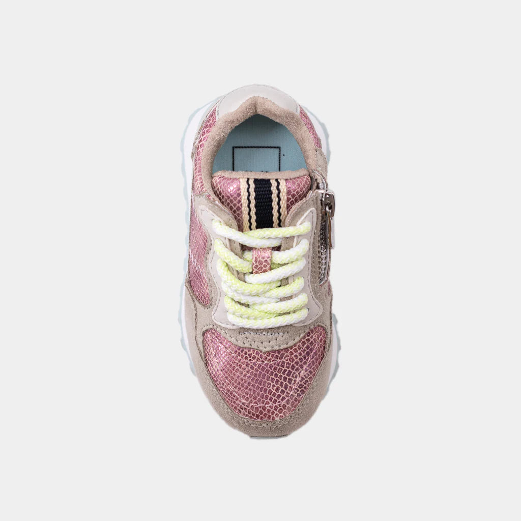 Phoebe Mini Toddler Pink Snake Sneakers