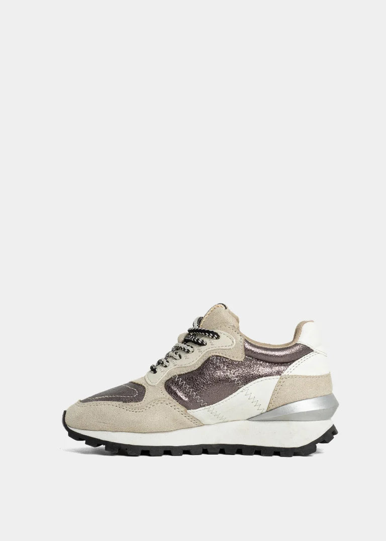 Phoebe Kid Mini Pewter Sneakers