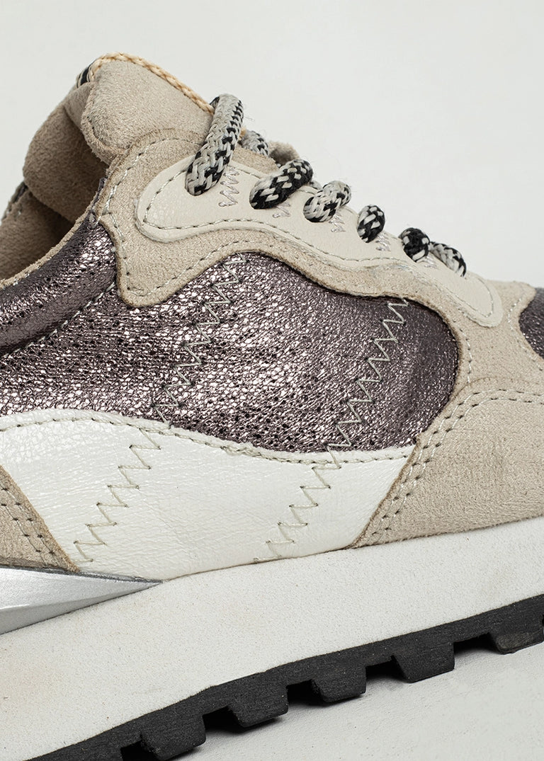 Phoebe Kid Mini Pewter Sneakers