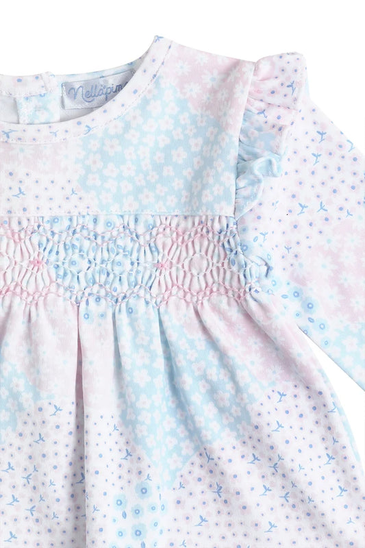 Patchwork Smocked Dress