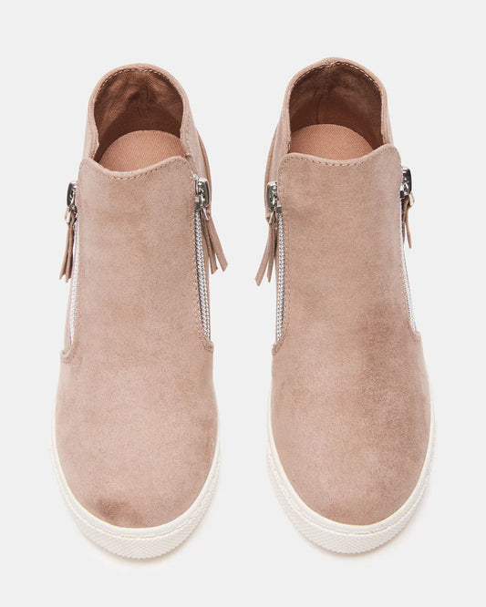 JCALIBER Taupe Zipper Bootie