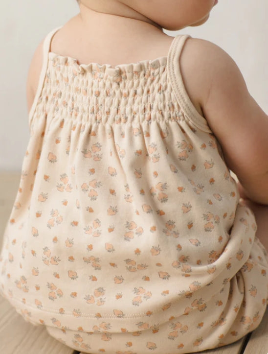 Smocked Tank + Bloomer Set Strawberries
