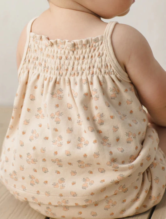 Smocked Tank + Bloomer Set Strawberries