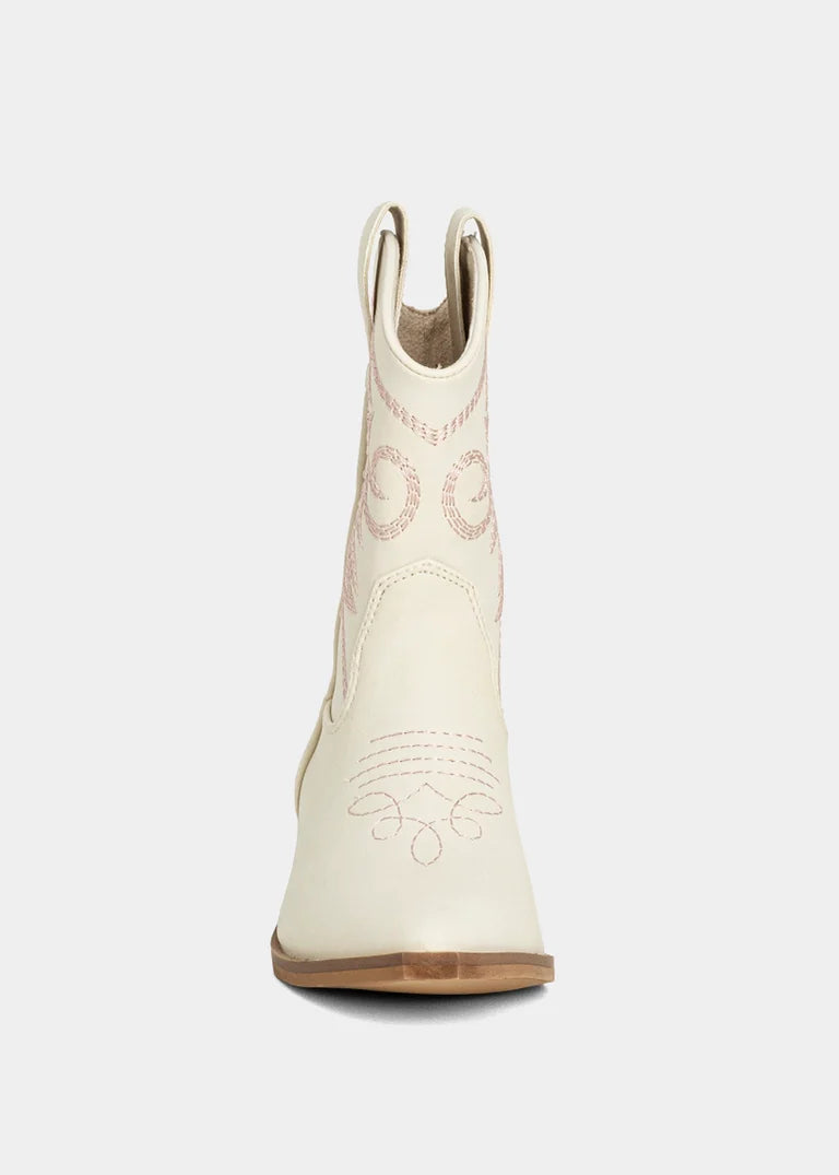 Zahara Mini Bone Cowboy Boots