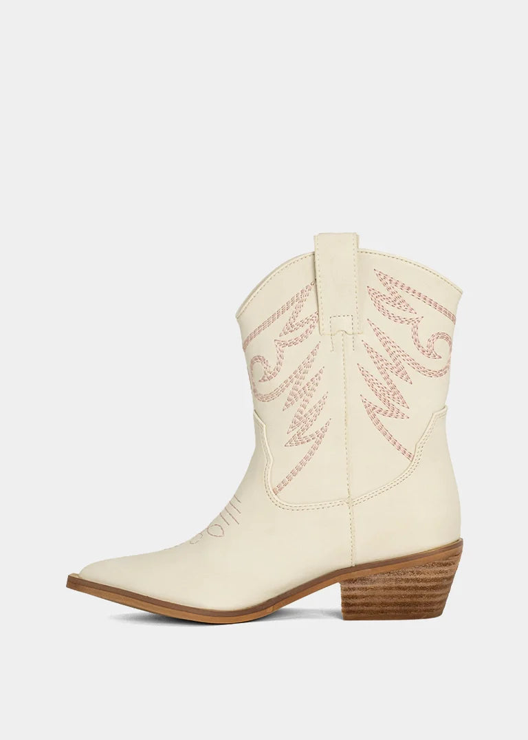 Zahara Mini Bone Cowboy Boots