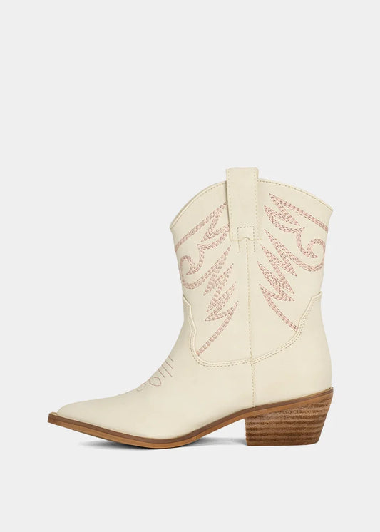 Zahara Mini Bone Cowboy Boots