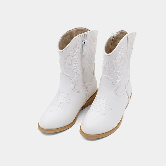 Zahara Toddler White Boots