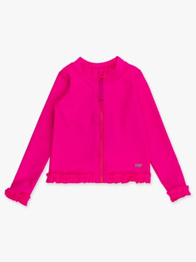 Active Full Zip Ruffle Jacket