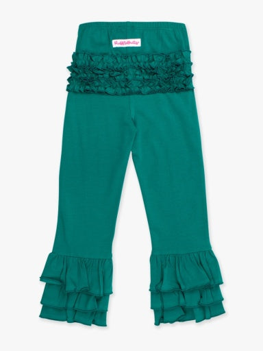 Baby Ruffle Flare Pants, EMERALD GREEN