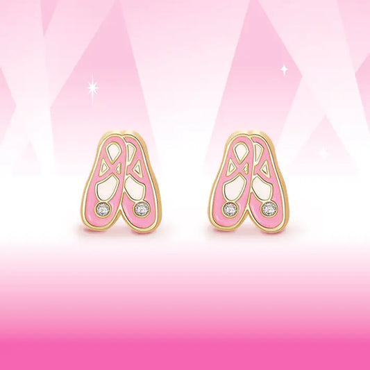 Ballet Slipper Cutie Stud Earrings