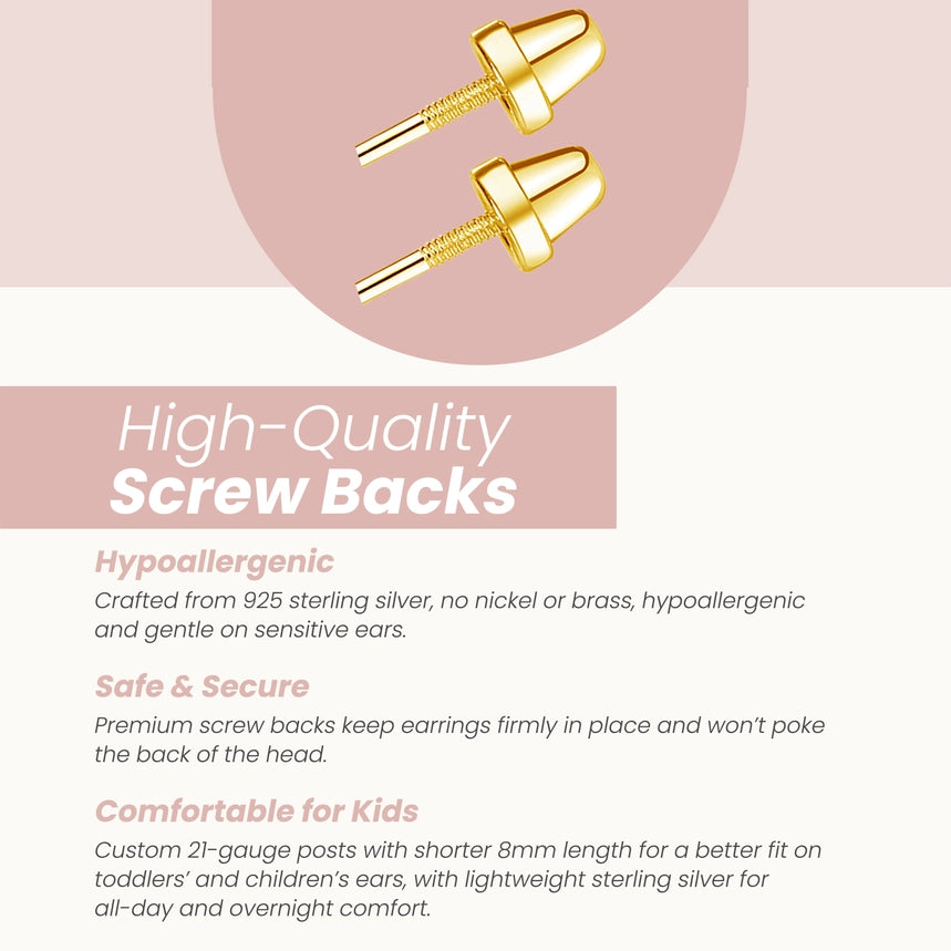 14K Gold-Plated Ball Stud Earrings