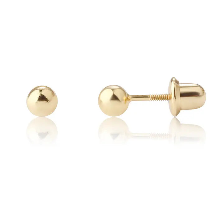 14K Gold-Plated Ball Stud Earrings