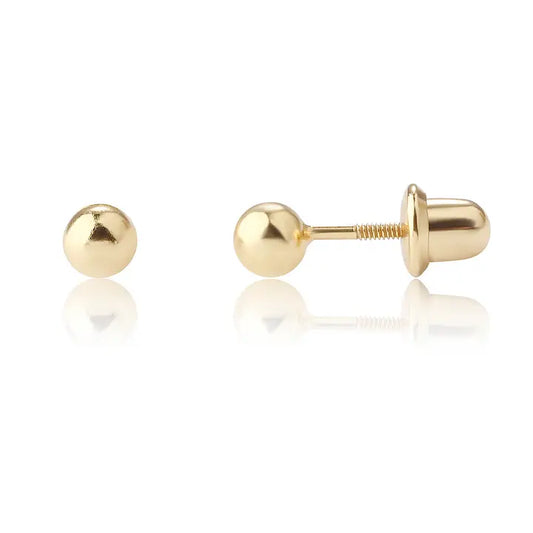 14K Gold-Plated Ball Stud Earrings