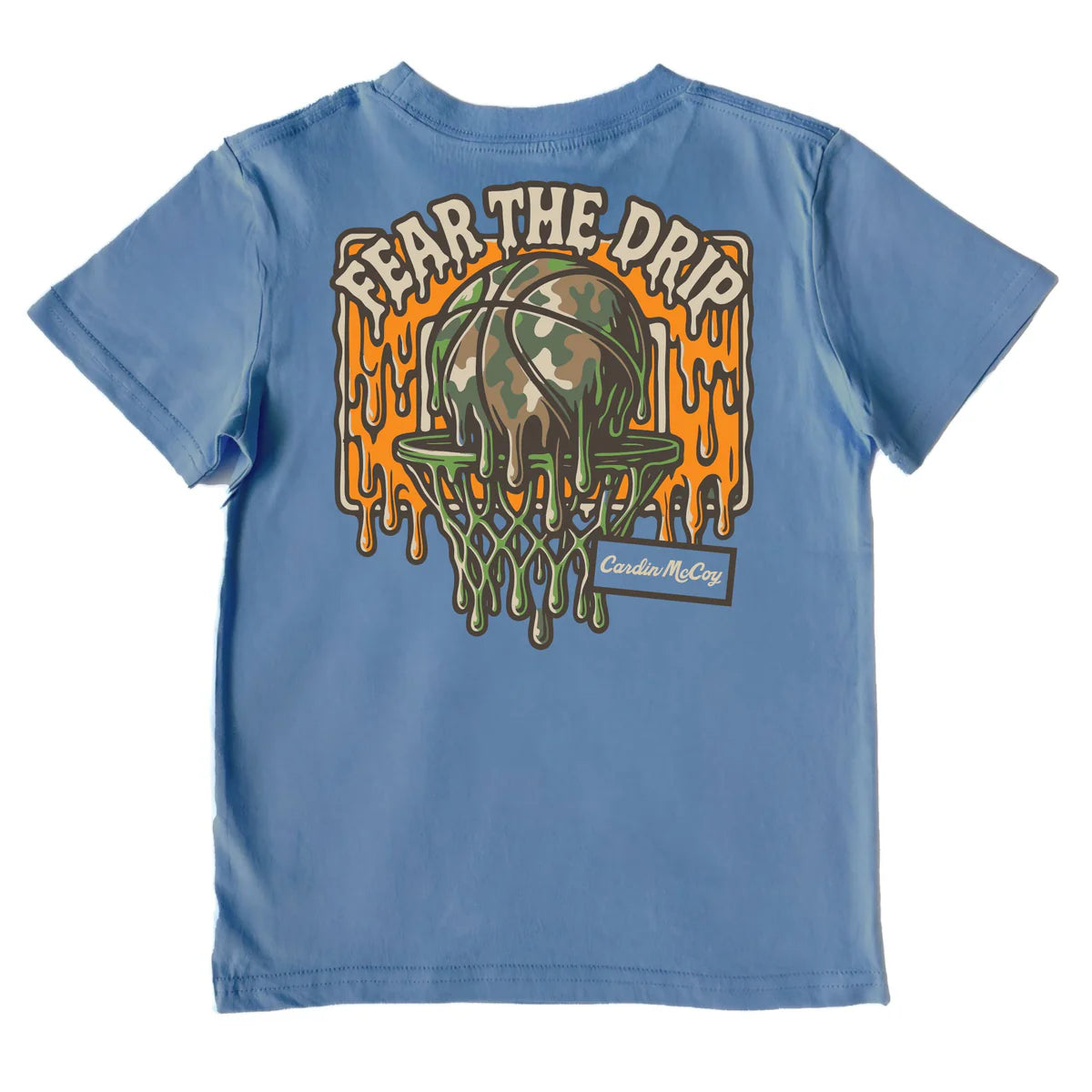 Performance Tee, Blue Basketball Fear The Drip