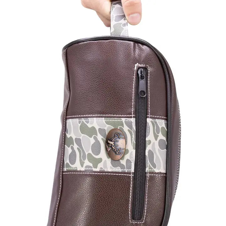 OId School Camo Toiletry Bag, Buck Green/Gray