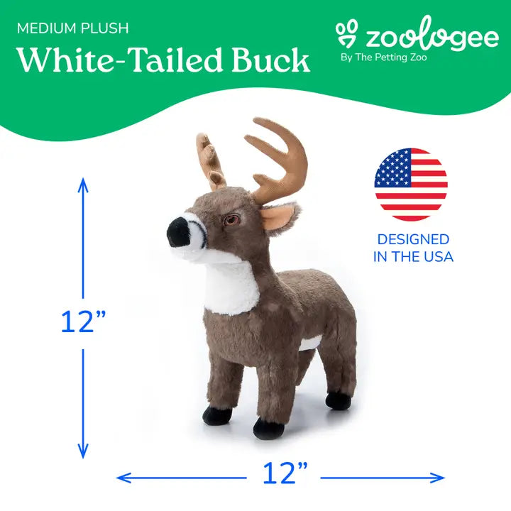 12" White Tailed Buck Plush Animal