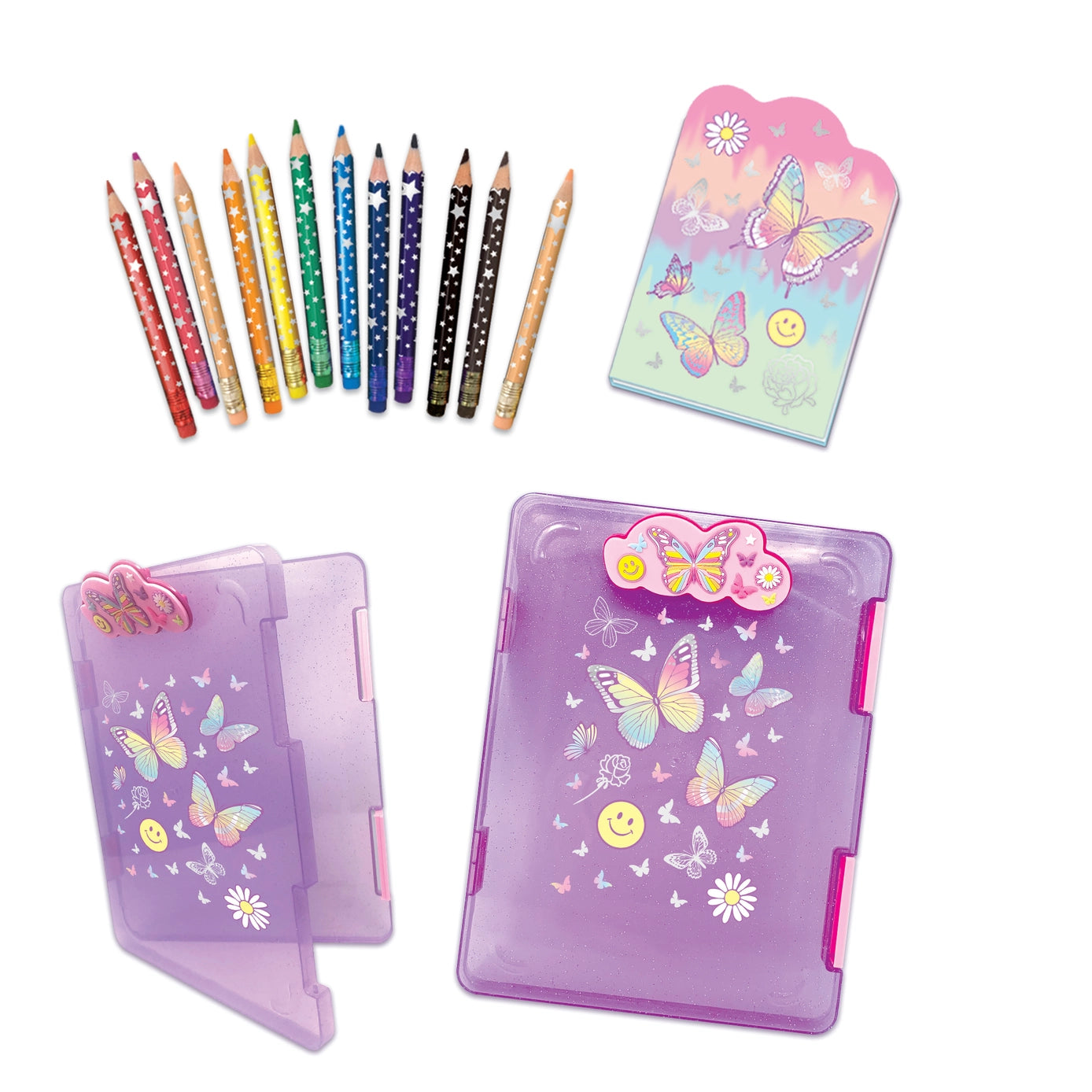 Clipboard Storage Case, Tie Dye Butterfly