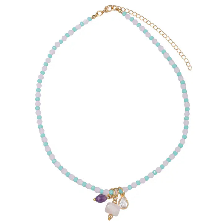Mint, Faceted Necklace