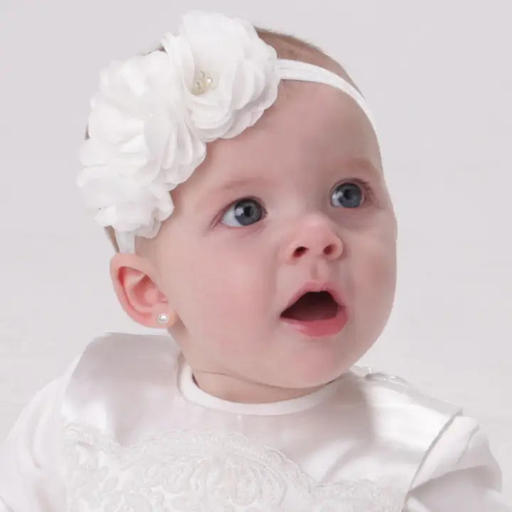 Sterling Silver Baby Baptism Pearl Earrings Christening Gift