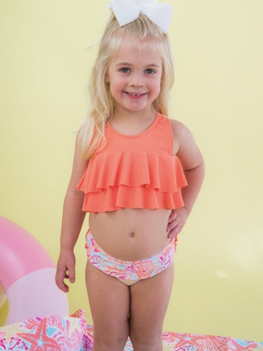 Flounce Bikini, SUNSET SEASHELLS