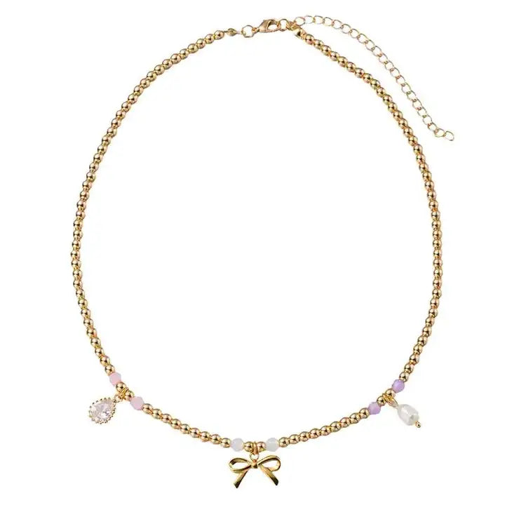 Pink, Lavender, Moonstone Accent Necklace