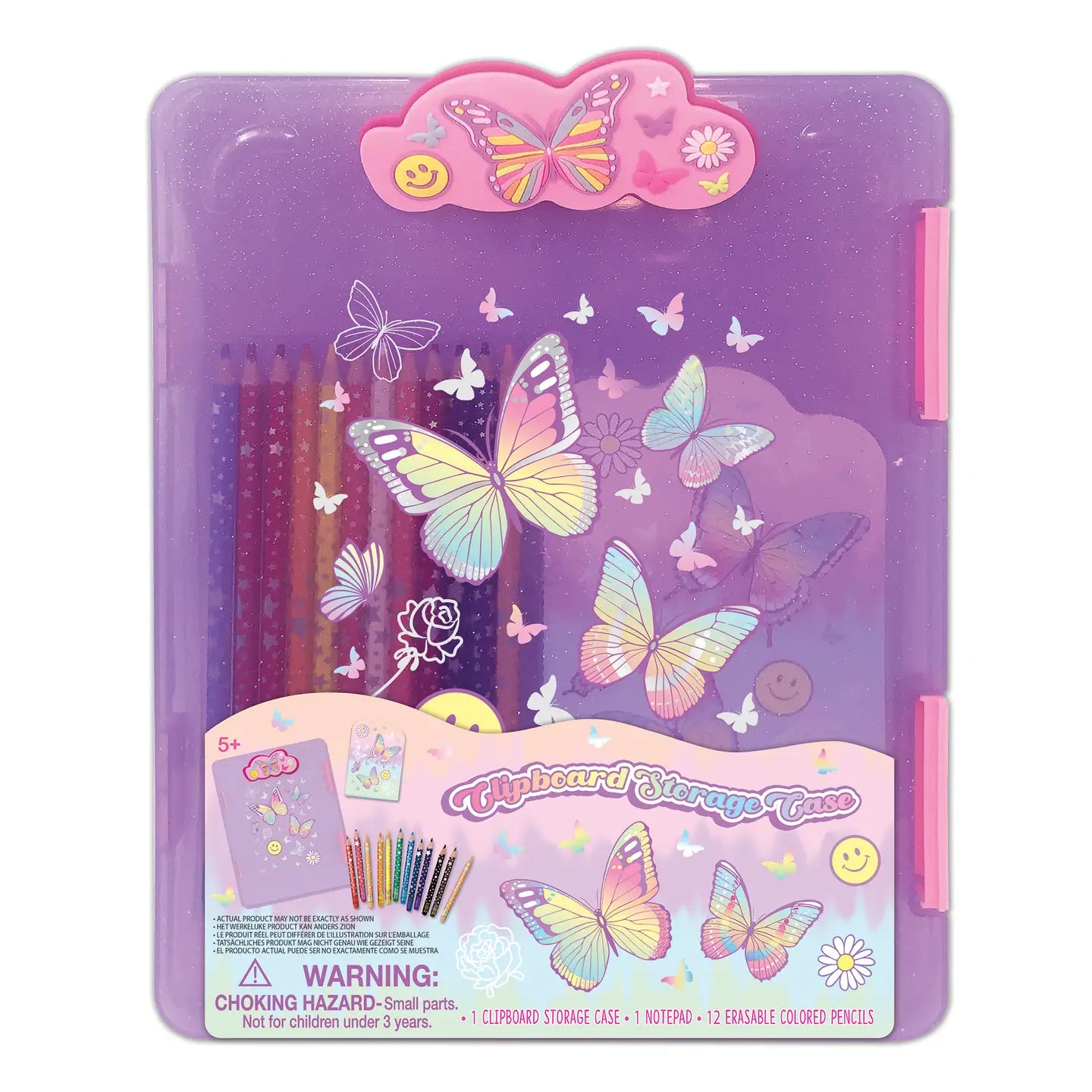 Clipboard Storage Case, Tie Dye Butterfly