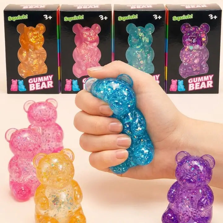 Squishy Glitter Bear(assorted colors)