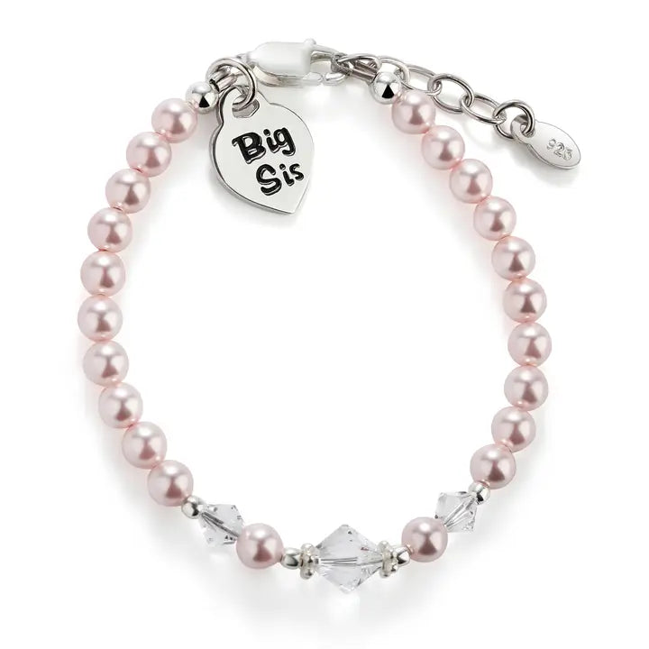 Big Sis (Pink) Sterling Silver Big Sis Bracelet