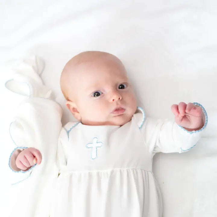 Blue Cross Infant Gown-NB