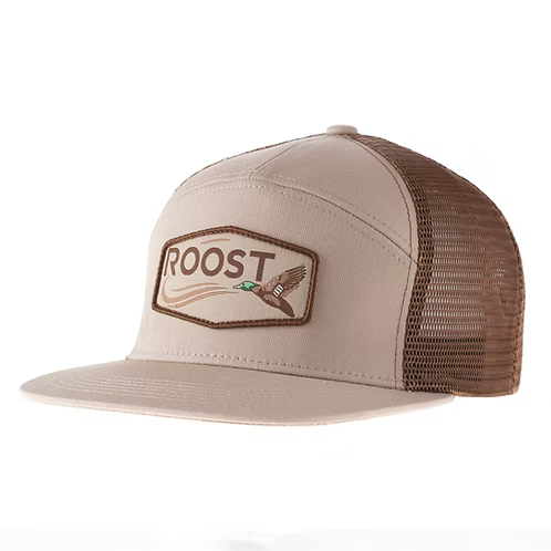 Khaki 7 Panel Duck Patch Hat