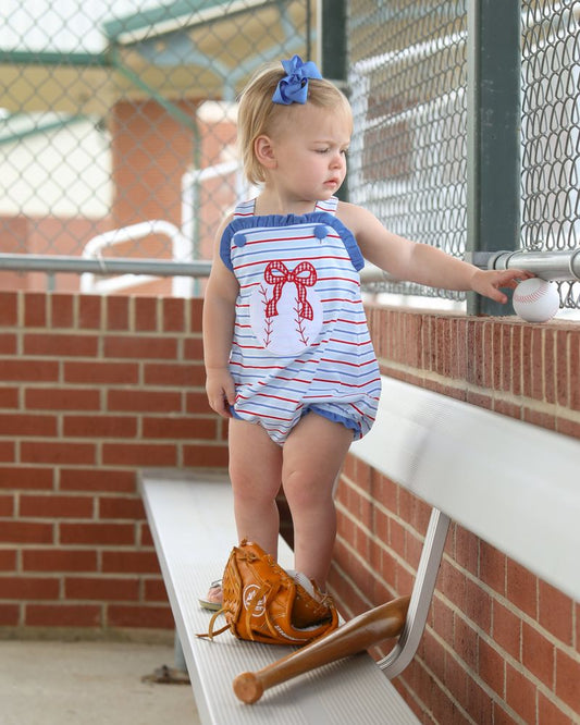 Play Ball Ruffle Sunsuit