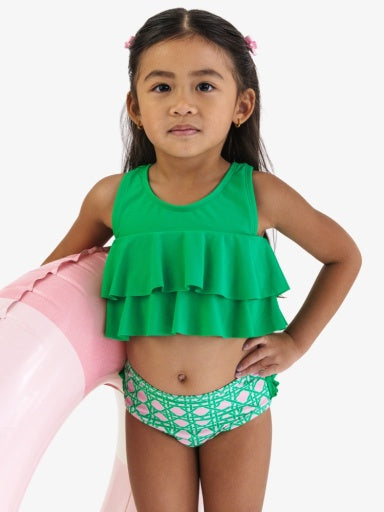 Flounce Bikini, PINK COASTAL CANE