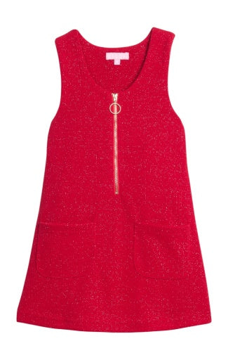 Retro Jumper - Stone Herringbone Corduroy, Crimson