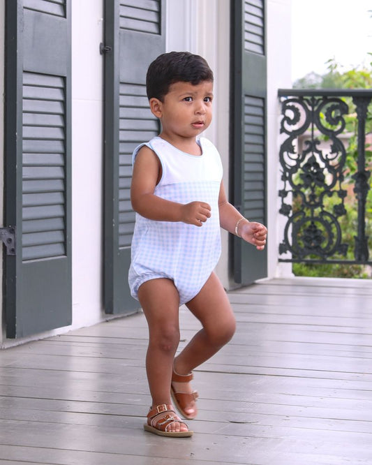 Madden Bubble-Light Blue Gingham