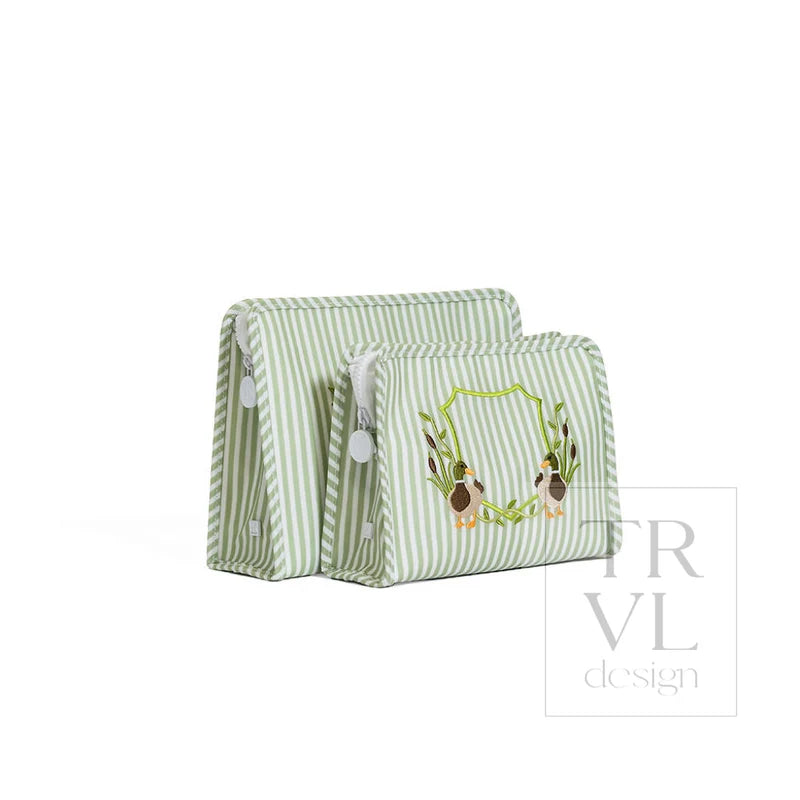 Roadie Large Zip Pouch-Sage Duck