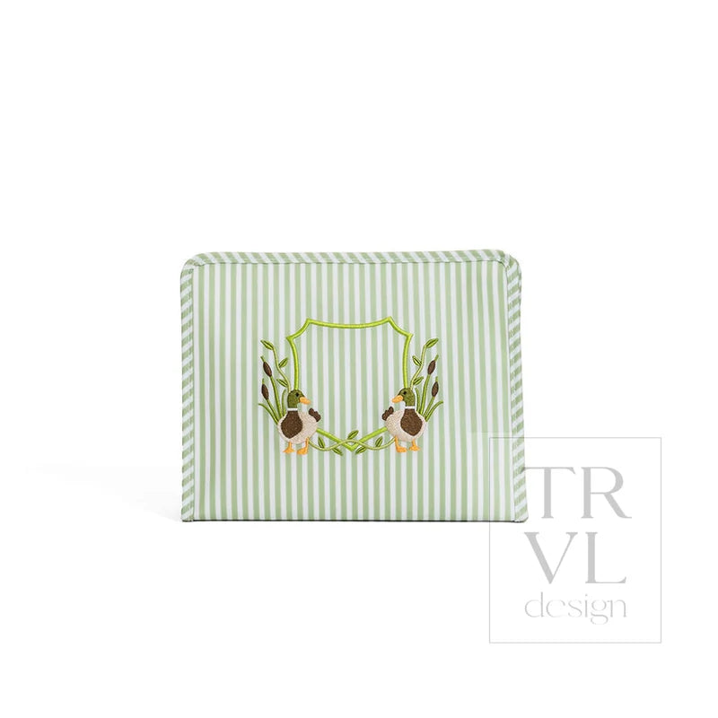 Roadie Large Zip Pouch-Sage Duck