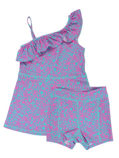Active Tennis Dress and Bike Short Set, NEON GLOW