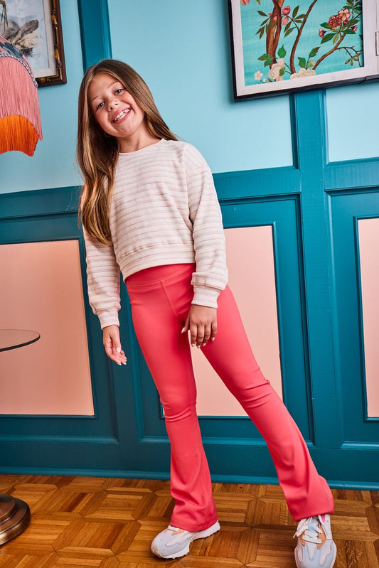 Florie Flare Leggings , Coral