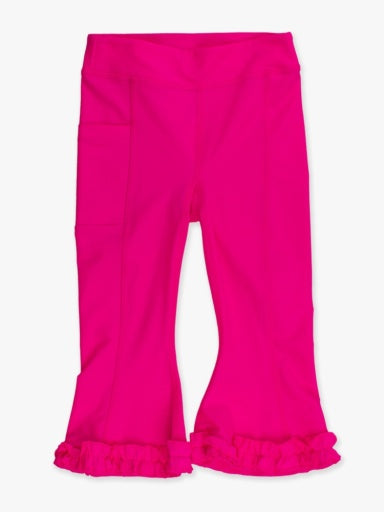 Active Flared Ruffle Hem Pants